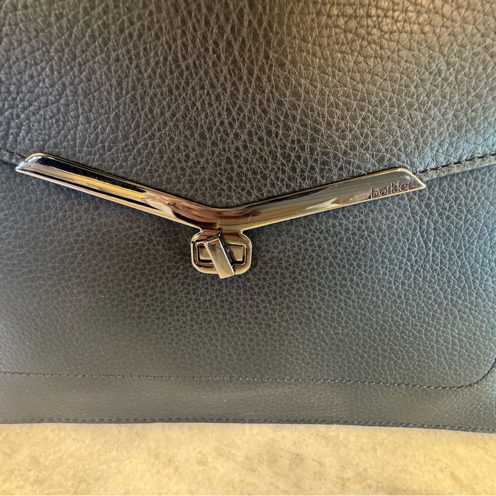Botkier Black Leather Flap Clutch - Picture 3 of 7